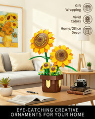 EITOLNR Sunflower Building Set includes a clear manual to aid easy assembly.