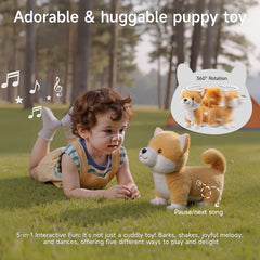 eJog Pup spinning motion shot, shows 360-degree spin that invites curiosity and interaction.