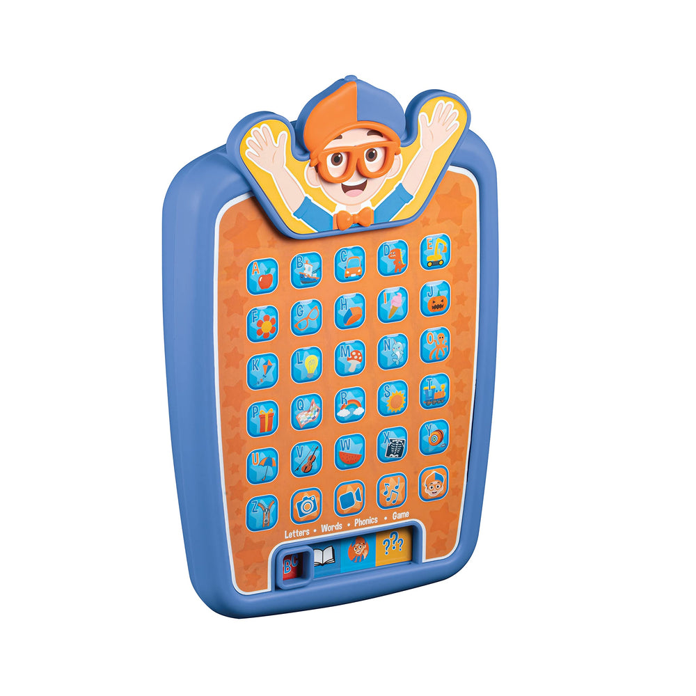 ekids Blippi tablet travel-friendly design ideal for road trips and flights.