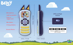 ekids Bluey remote control toy ears wiggle feature during pretend play.
