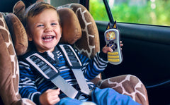 ekids Bluey remote control toy music buttons for sing-along fun and sounds.