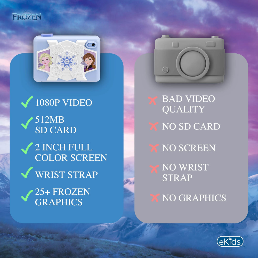 ekids Disney Frozen kids camera built-in games for interactive fun