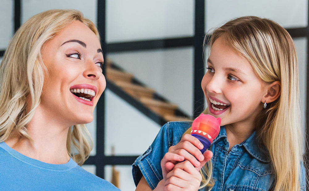 eKids Gabby’s Dollhouse microphone built-in song for sing-alongs.