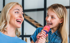 eKids Gabby’s Dollhouse microphone built-in song for sing-alongs.
