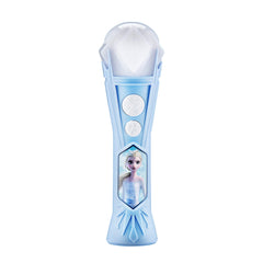 eKids Frozen Sing Along Microphone front view with kid-friendly design for easy play