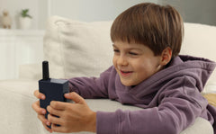 Two eKids Minecraft Walkie Talkies ready for cooperative play and shared adventures
