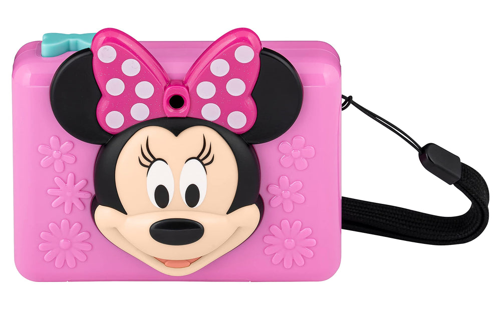 ekids Minnie Mouse camera front view with kid-friendly grip for easy handling.