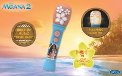 ekids moana toy microphone with extended song clip for sing-alongs.