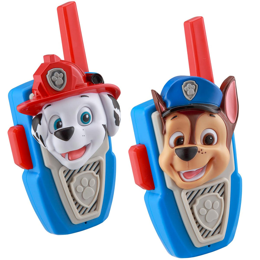 ekids Paw Patrol walkie talkies pair for two-way play and clear communication.