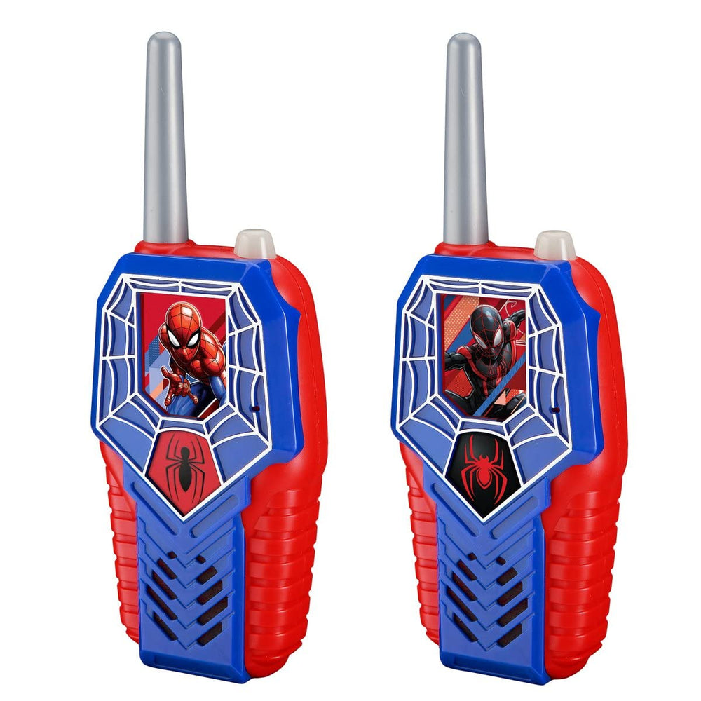 ekids Spider-Man walkie talkie push-to-talk button for easy chats