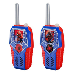 ekids Spider-Man walkie talkie push-to-talk button for easy chats