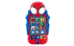 eKids Spidey phone front view for toddlers, engaging learning play.
