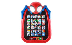 ekids Spidey tablet front view, kid-friendly design for easy handling on the go.