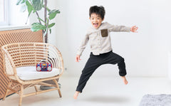 ekids Spidey toy music player used during family playtime
