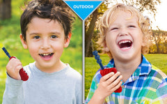Vibrant Spidey graphics on eKids walkie talkies for young fans.