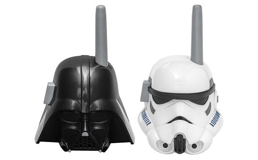 ekids Darth Vader walkie talkie front view, durable for adventurous kids.