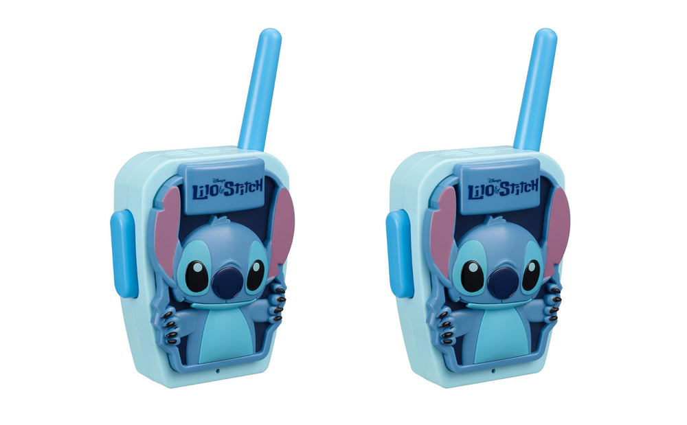 eKids Stitch Walkie Outdoor Play supports versatile use during backyard adventures