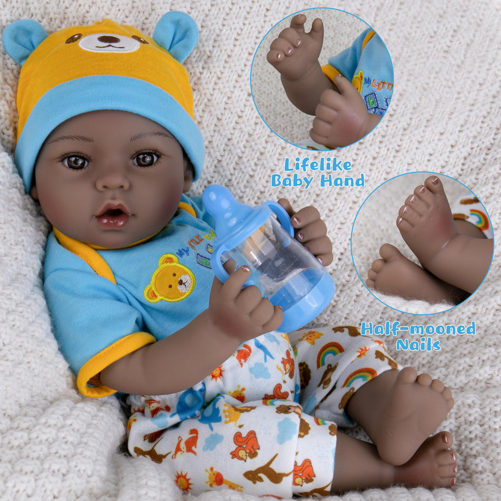 EKOKIZ Colin doll hands and feet with tiny nails and wrinkles