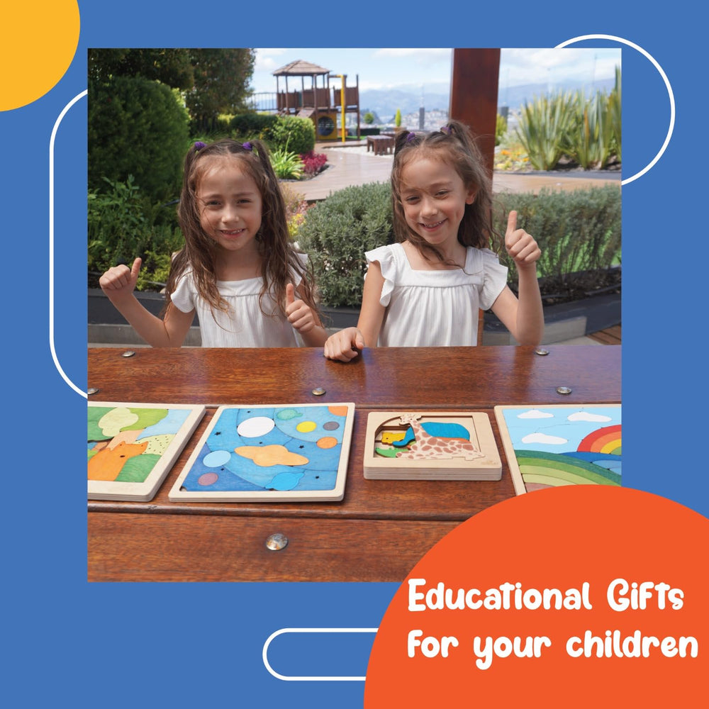 Ekoplay colorful non-toxic puzzle pieces invite focused screen-free play sessions.