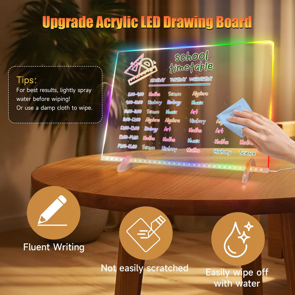 Includes 7 markers for vibrant, erasable glow drawings on the EKSPRINT board.