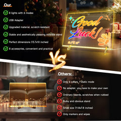EKSPRINT Lumiboard colors lit showing eight color options in use