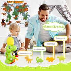 EKU EASYKU dinosaur Brachiosaurus bath toy inspires creative dinosaur scenes during bath time