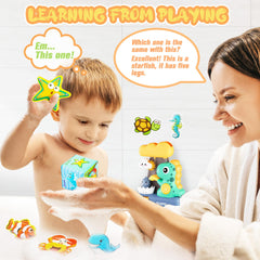 EKU Interactive Dice with ocean cards promotes early thinking and matching.