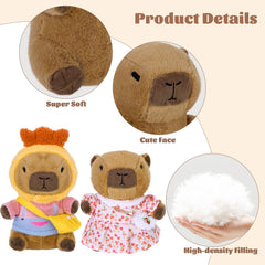 Elcoho capybara plush clothes set highlights colorful pieces for creative dress-up.