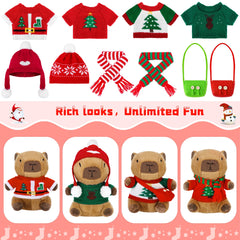 Elcoho capybara plush with scarves for seasonal styling