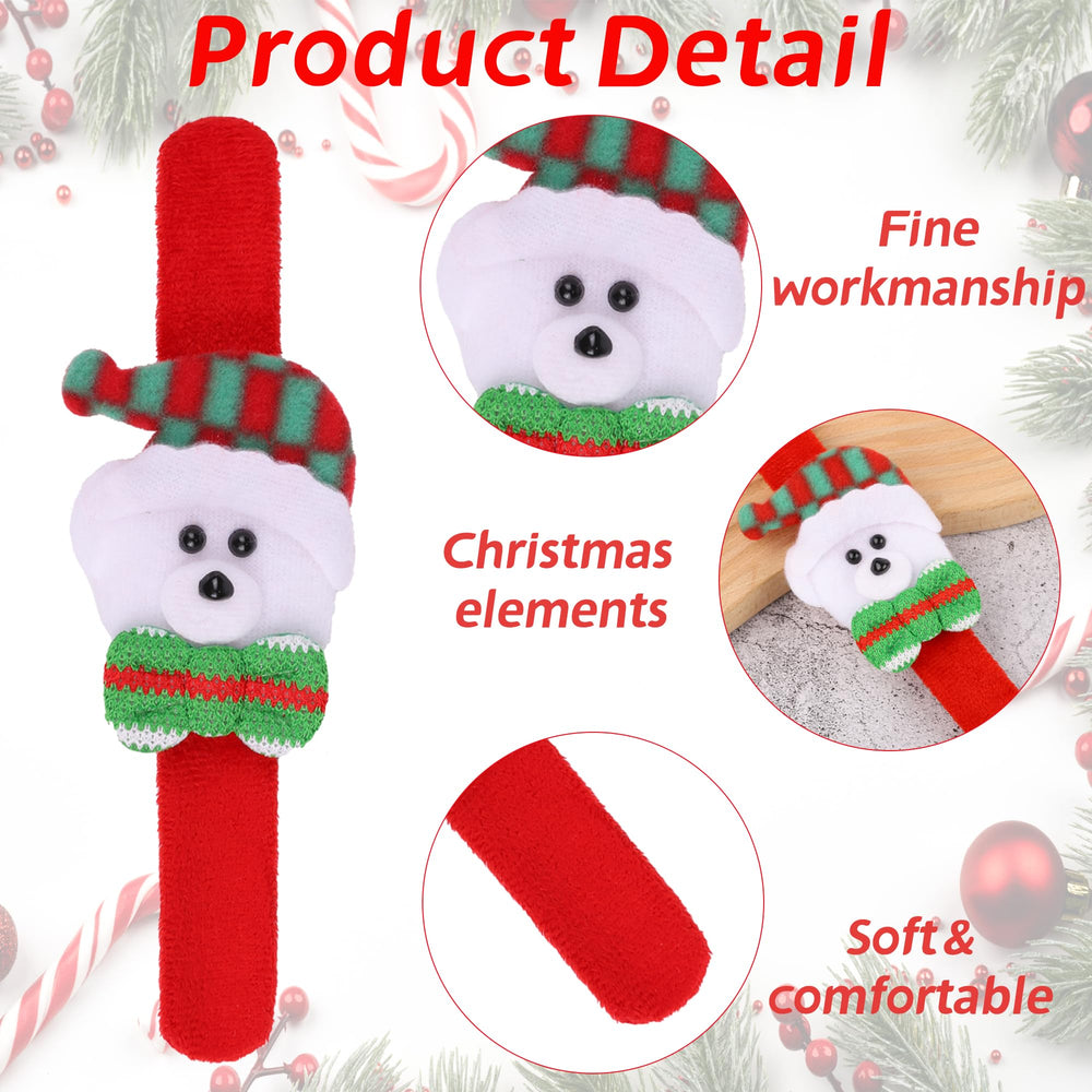 Elcoho Christmas slap bracelet with reindeer design, great as party favor
