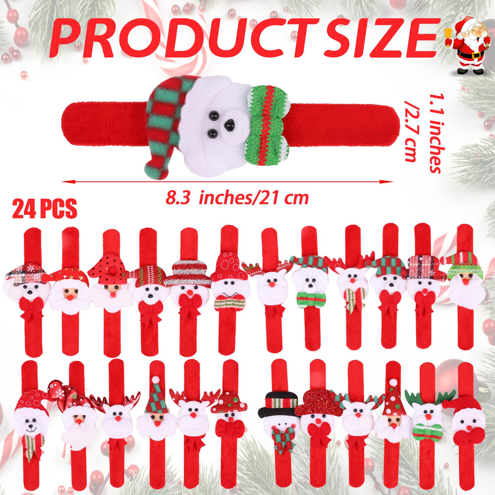 Elcoho Christmas slap bracelet with snowman motif for holiday outfits