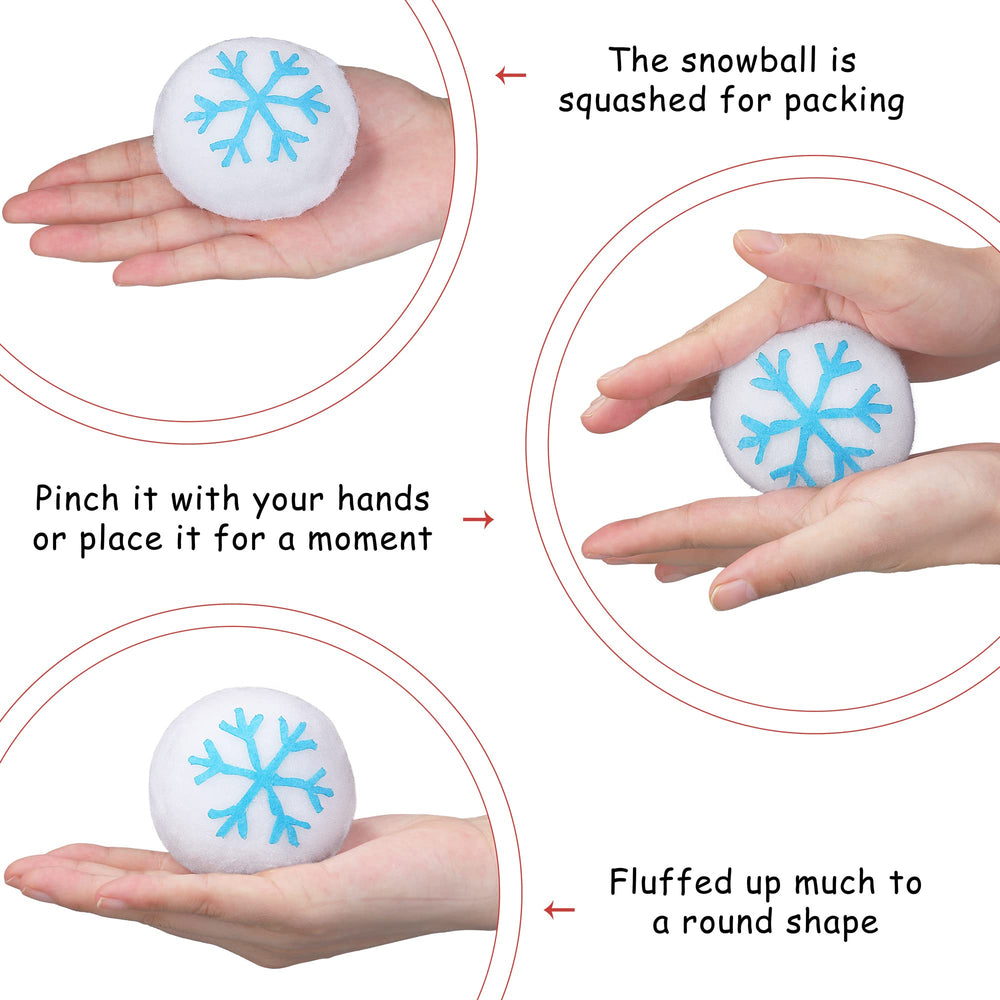 Elcoho plush snow balls offer soft, lightweight play.
