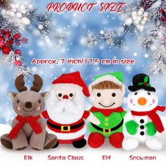 Elcoho Snowman 7inch plush ideal for windowsill charm and seasonal cheer