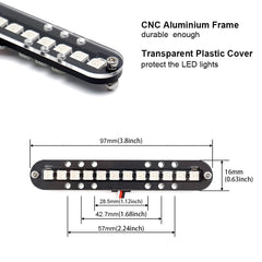elechawk durable aluminum frame protects the light bars on rugged RC use