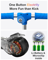 Elecorange scooter LED wheels brighten evening rides for better visibility.