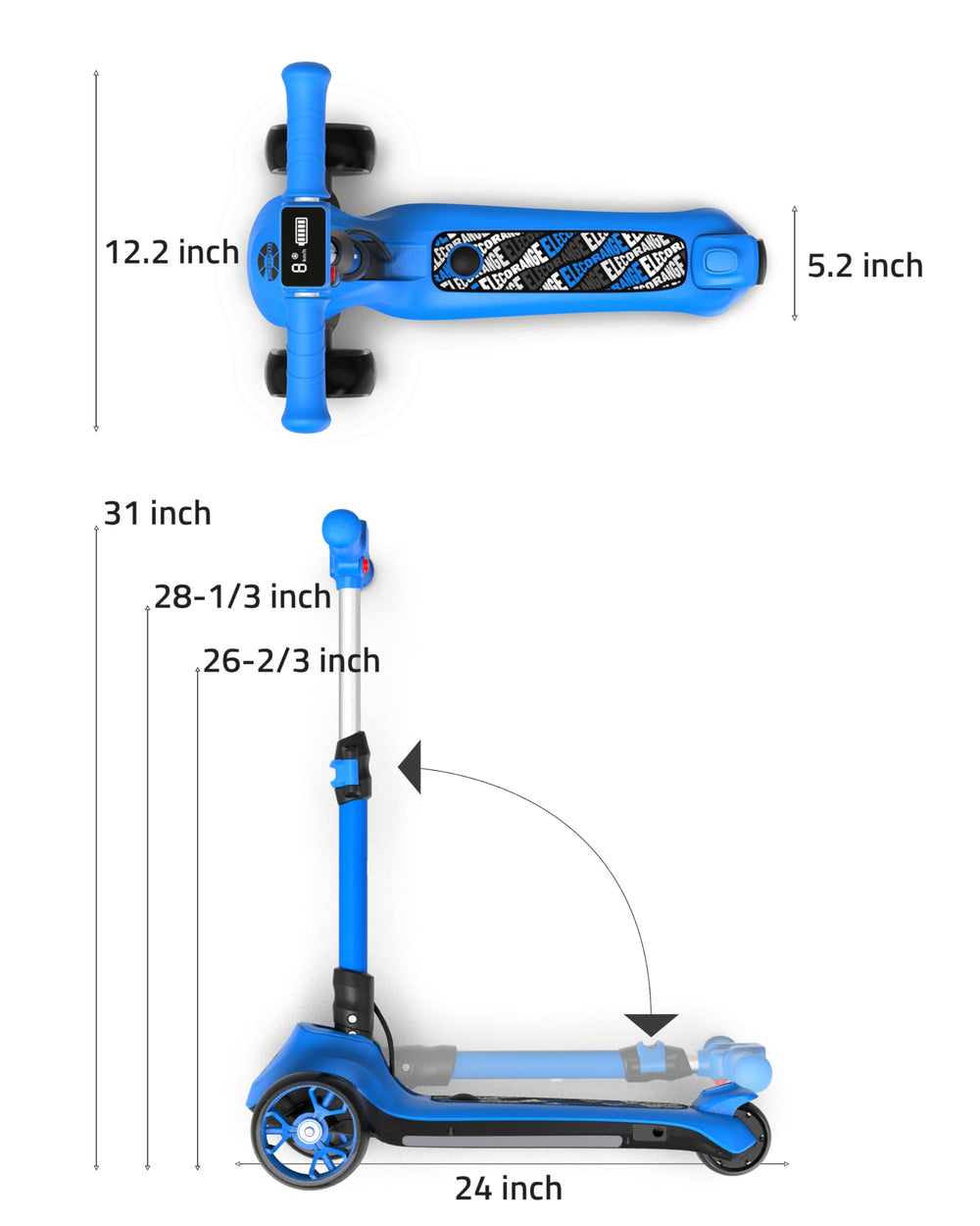 Elecorange T500 supports up to 130 lbs for growing riders.