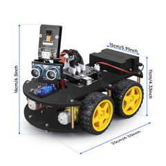 ELEGOO UNO R3 Smart Robot Car side view showing compact modular design