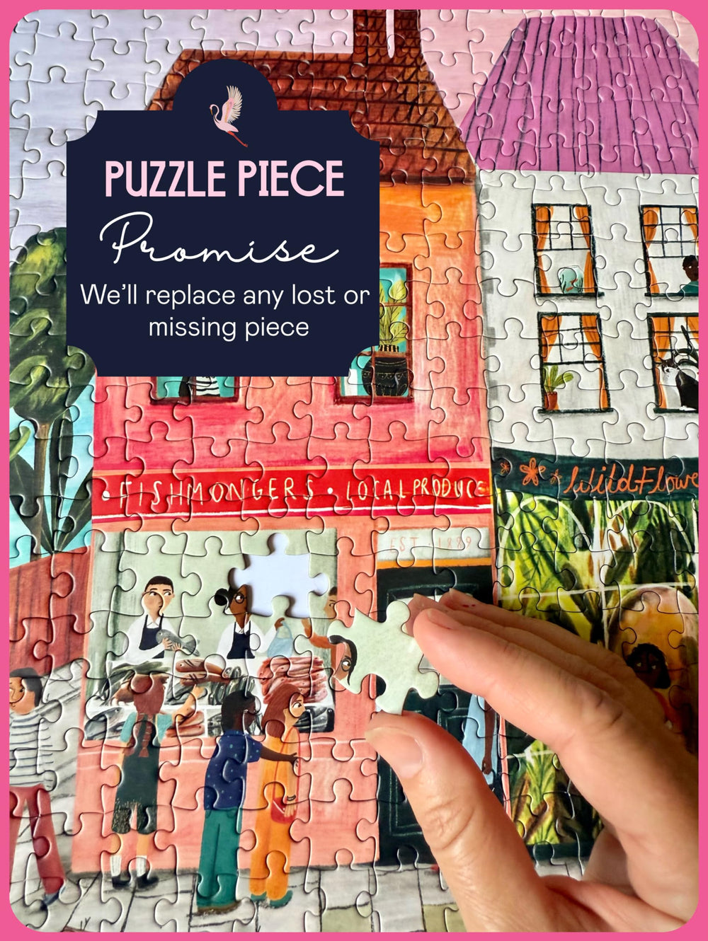 Elena Essex Summer Landscape puzzle reveals village shops and sunny streets for family fun.