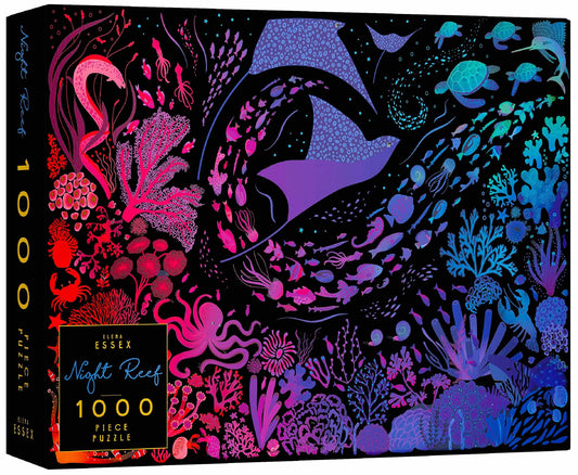 Elena Essex Night Reef 1000-piece puzzle, detailed night ocean scene for thoughtful solo assembly.