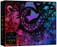Elena Essex Night Reef 1000-piece puzzle, detailed night ocean scene for thoughtful solo assembly.
