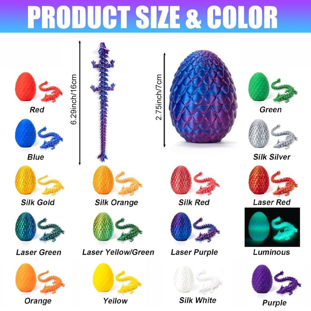 ELETON 3D-printed dragon egg, durable PLA, a stylish desk decor piece.