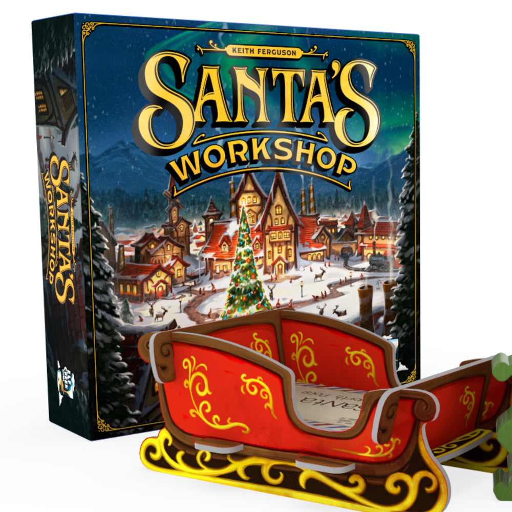 Elf Creek Games Santa's Workshop board with bright artwork for family play
