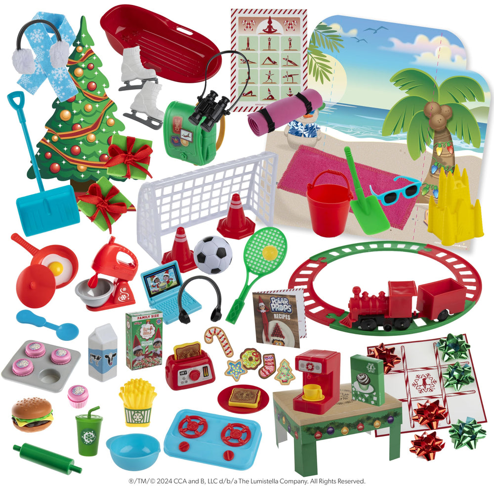 The Elf on the Shelf 24-Day Ultimate Kit holiday signs guide playful setups.