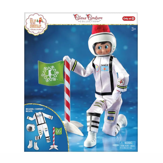 The Elf on the Shelf Clausmonaut helmet with see-through shield sparks imaginative space play.
