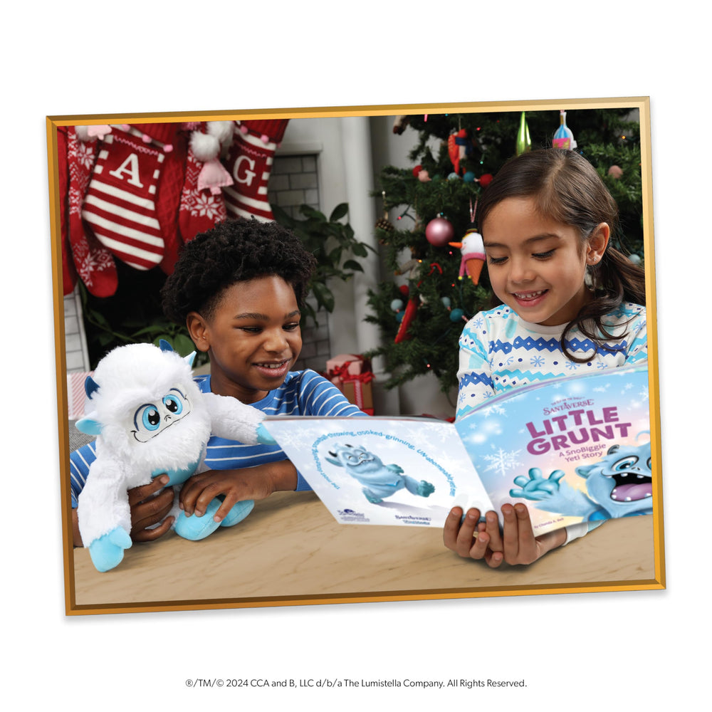 The Elf on the Shelf SnoBiggie Little Grunt 12 inch plush with ultra soft fur.