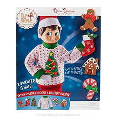 Elf on the Shelf sweater switcheroo offers six wear options for seasonal styling.