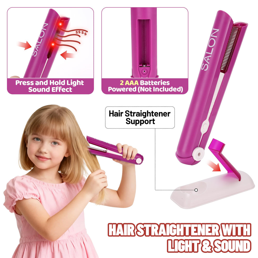Elfcool hair salon playset paddle brush for neat styles during pretend sessions
