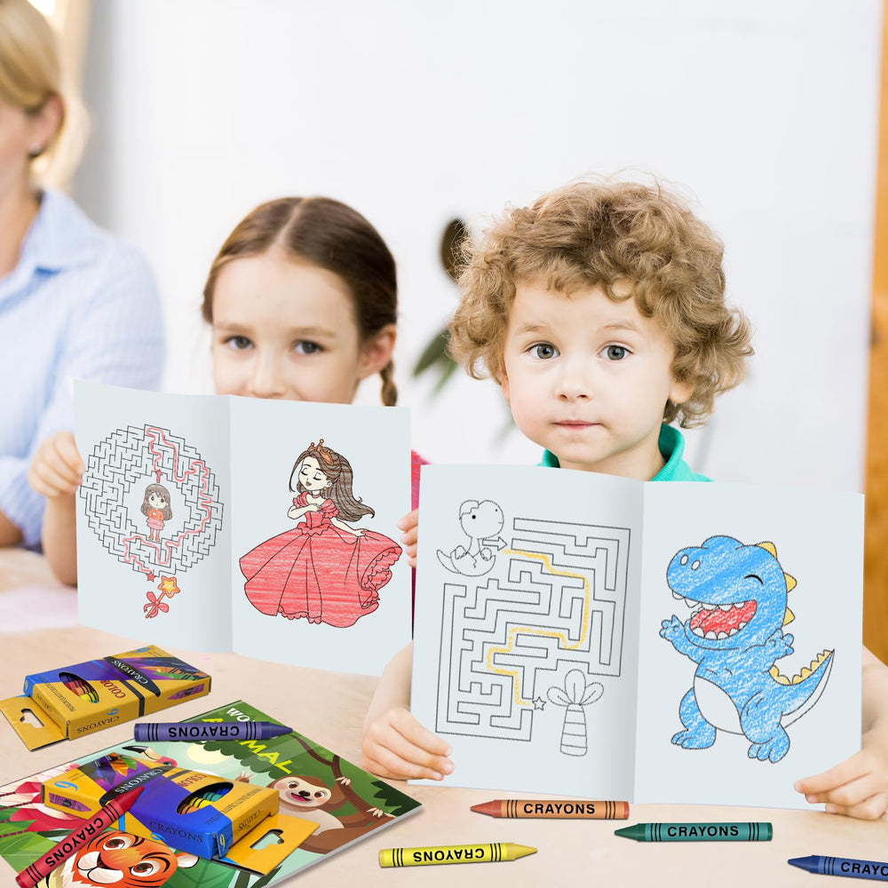 Elfew crayons pack, six colors, easy for little hands to color