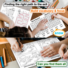 Elfew 20-Pack spread of puzzles, diverse activities to challenge young minds