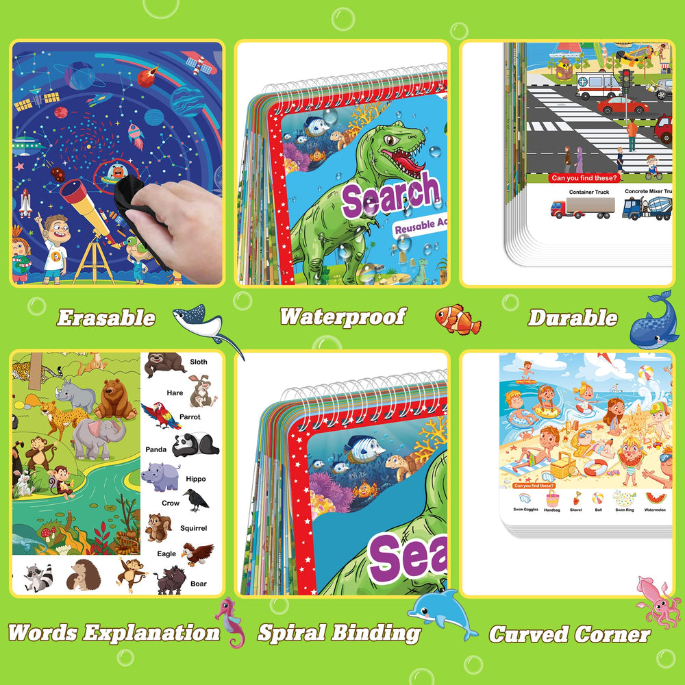 Elfew dinosaur-pattern present bag keeps kit organized